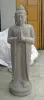 Product image 2 of the product “Standing Buddha with floral carving, Greeting position. 40 x 29 x 120cm. Natural stone (river stone), stonemasonry ”